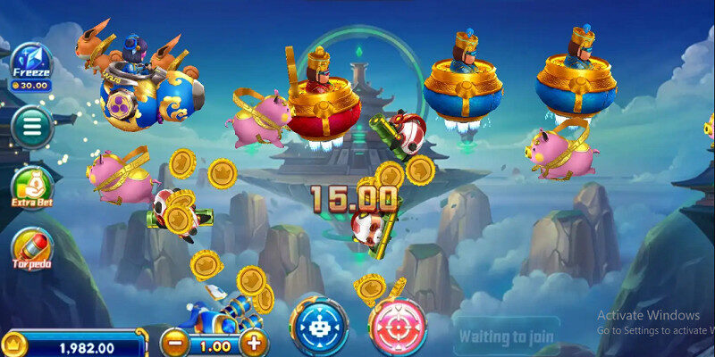 Alt: Hình ảnh minh họa luật chơi game Bắn Cá Đổi Thưởng Gods Grant Fortune, hướng dẫn cách bắn cá